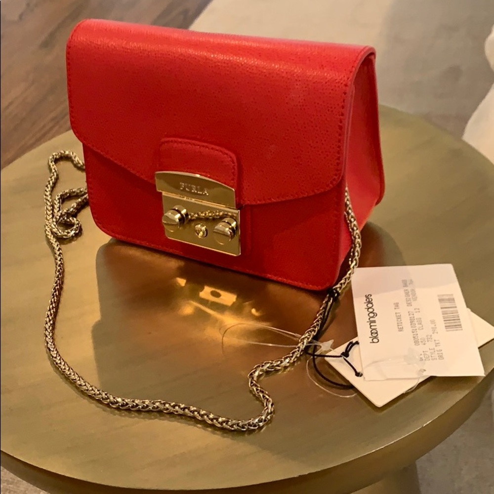NEW Coral Furla cross body mini bag